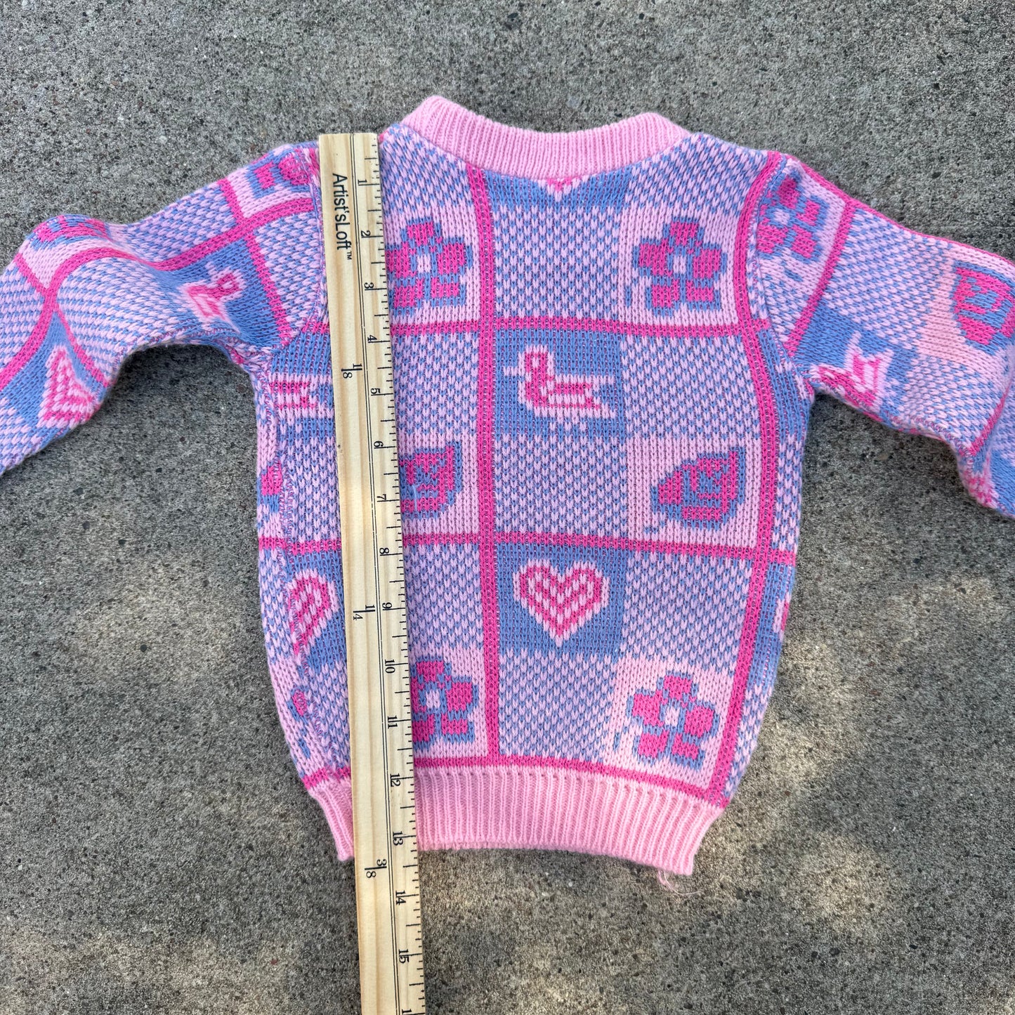 Vintage 1980's Pink Knit Sweater - 2T
