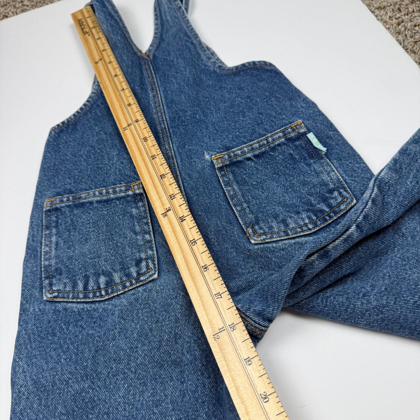 Vintage Flag Denim Overalls - 2T