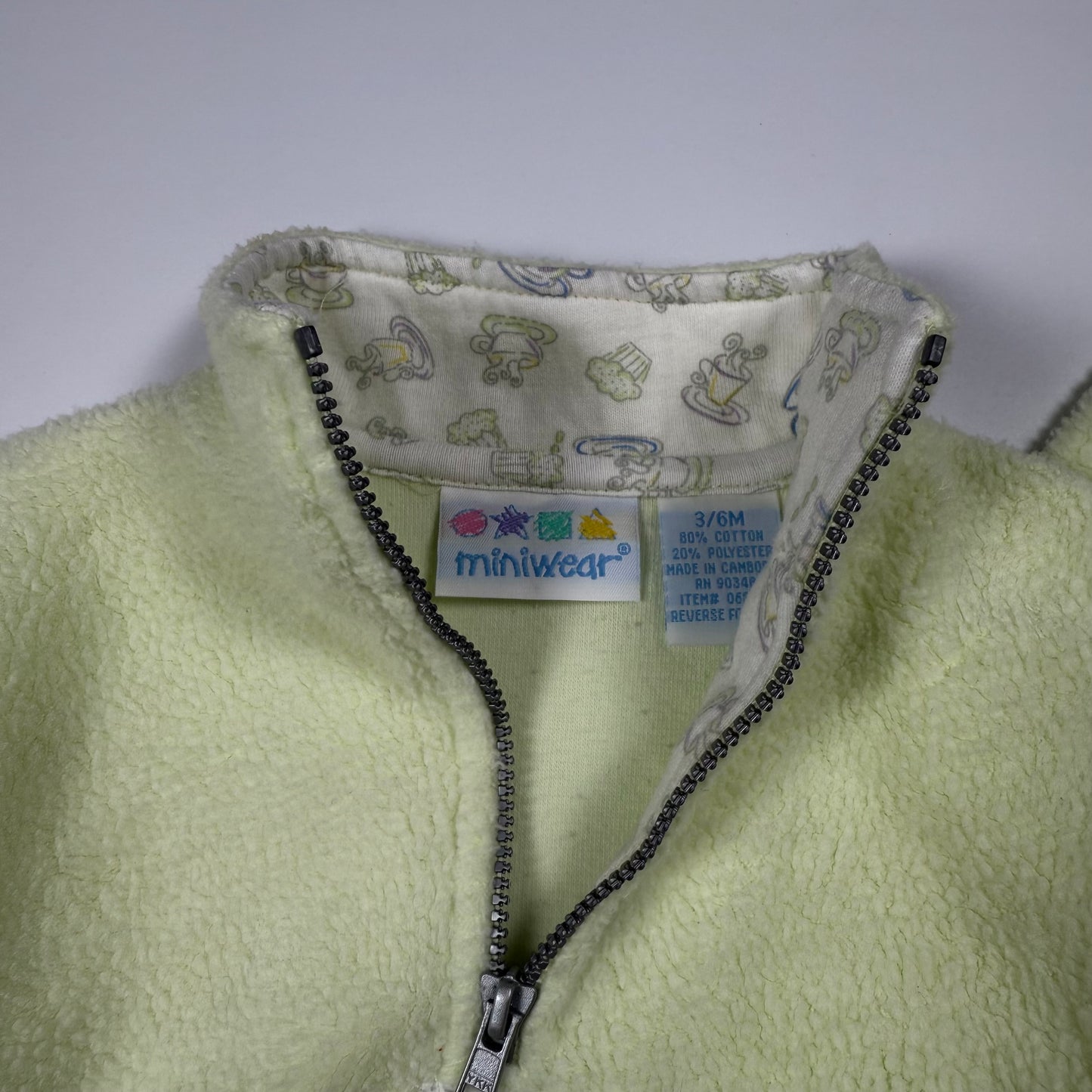 Y2K Miniwear Fleece Zip Up Sweatshirt - 3/6 Months