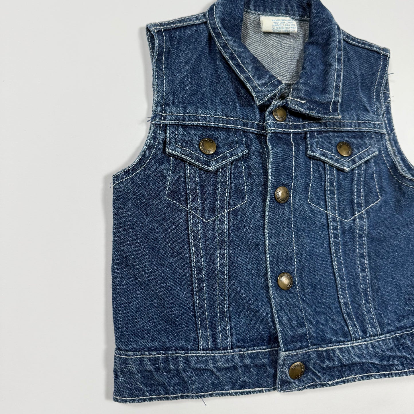 Vintage Hopscotch Denim Vest - Size 18 Months