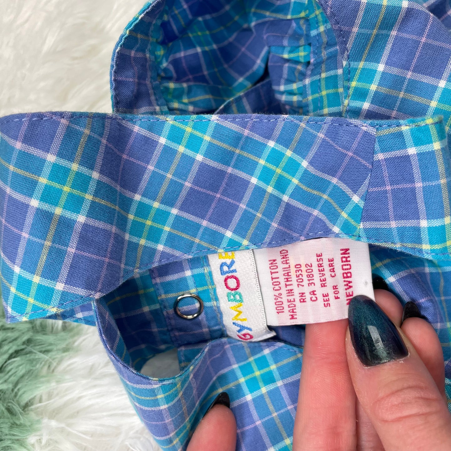 Vintage Gymboree Two Piece Plaid Set - Newborn