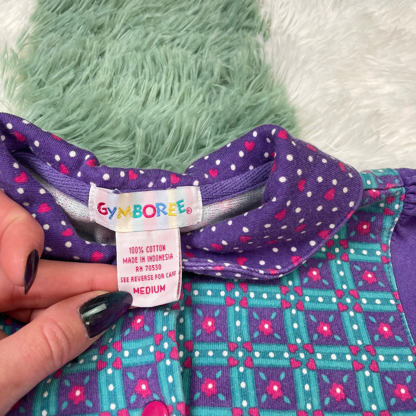 Vintage Gymboree Purple Floral Shirt - Medium