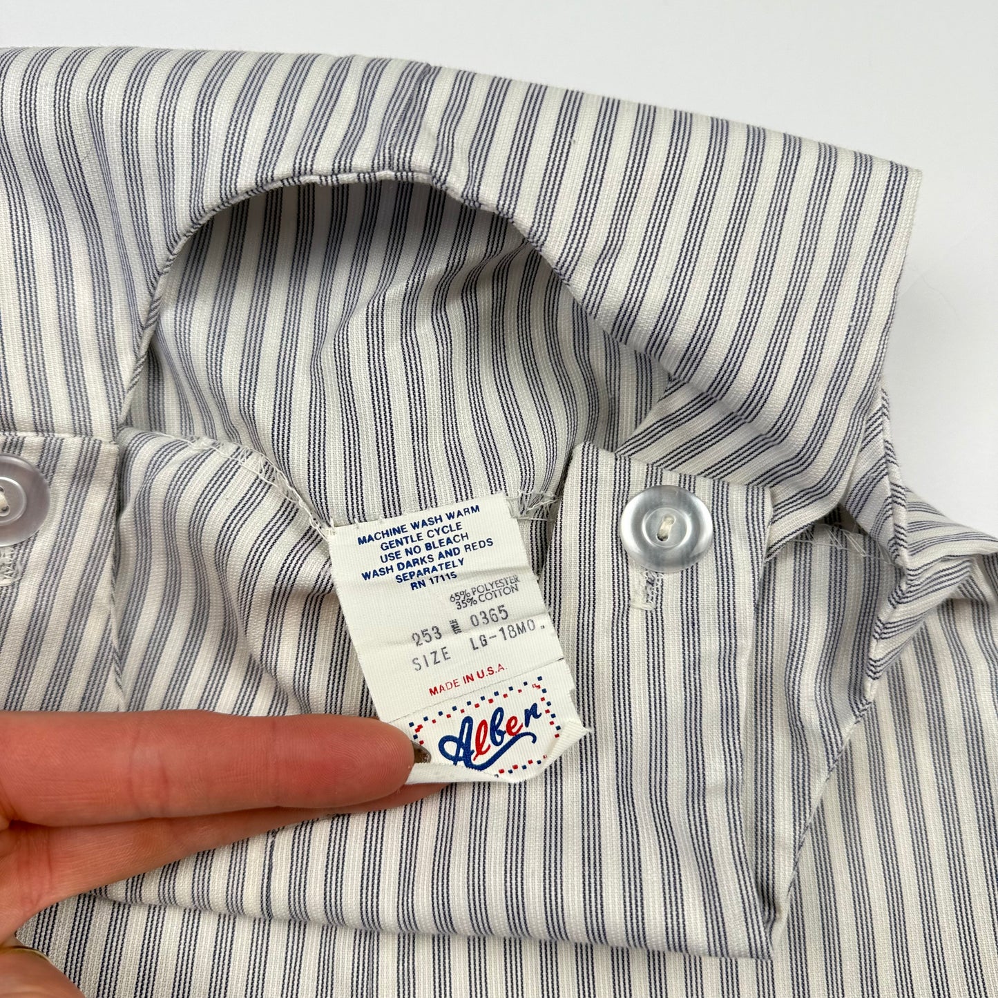 Vintage Striped Tool Romper - 18 Months