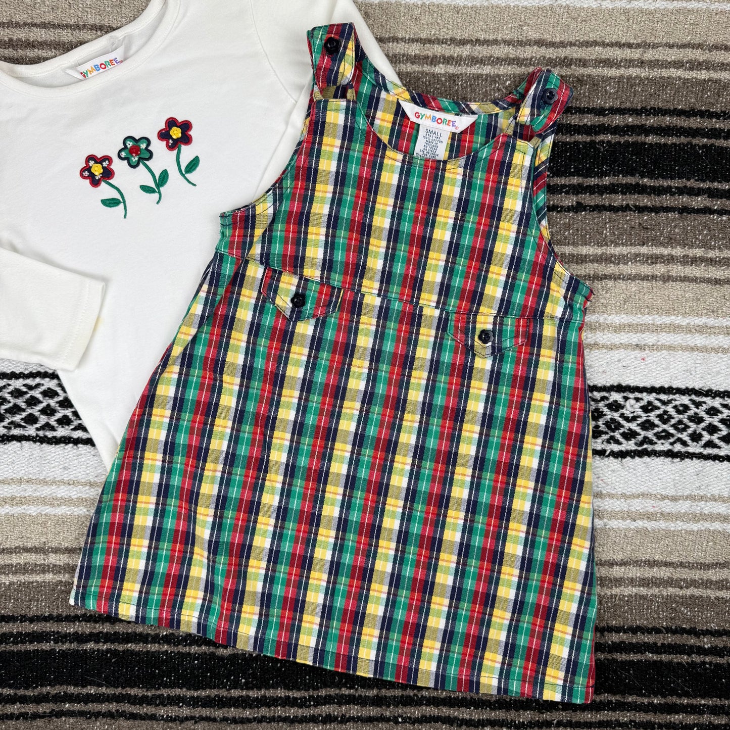 Vintage Gymboree Plaid Dress and Shirt Set - 2/3T