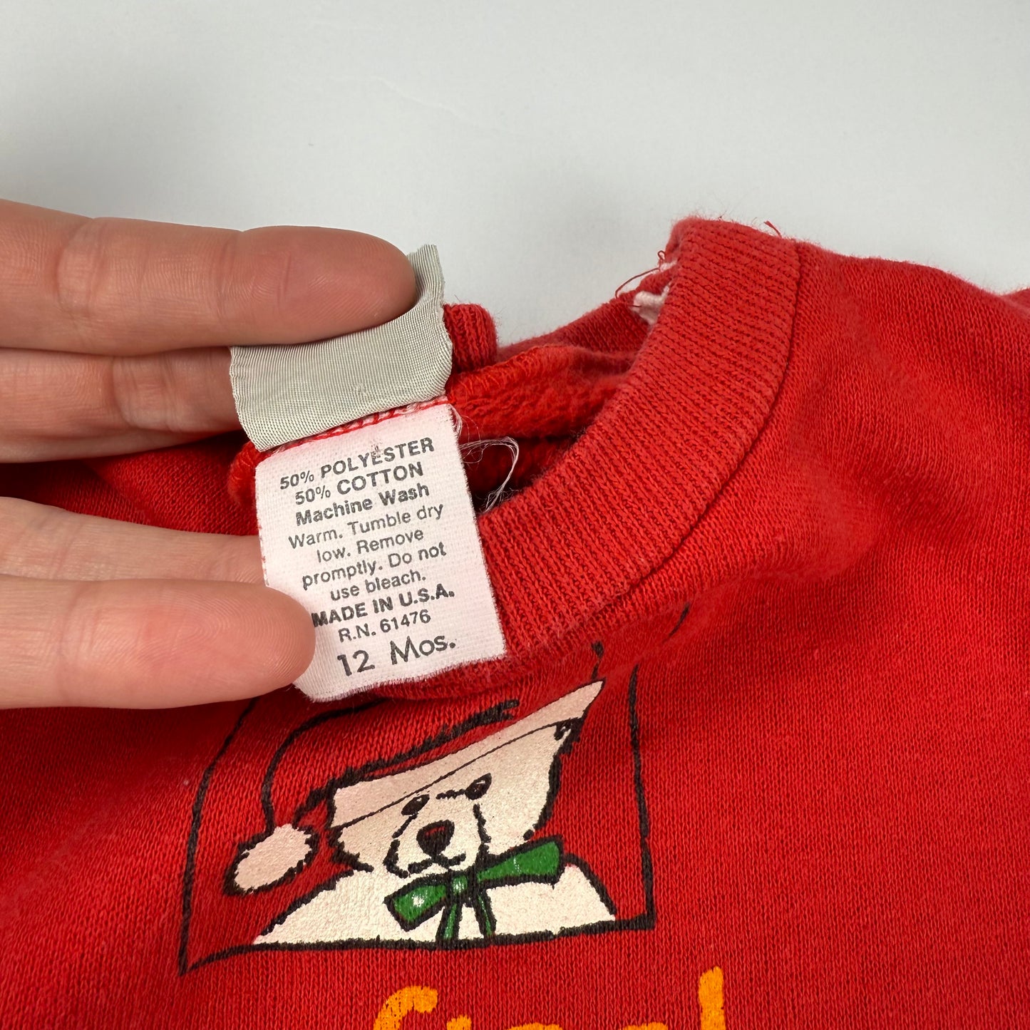 Vintage My First Christmas Sweatshirt - 12 Months