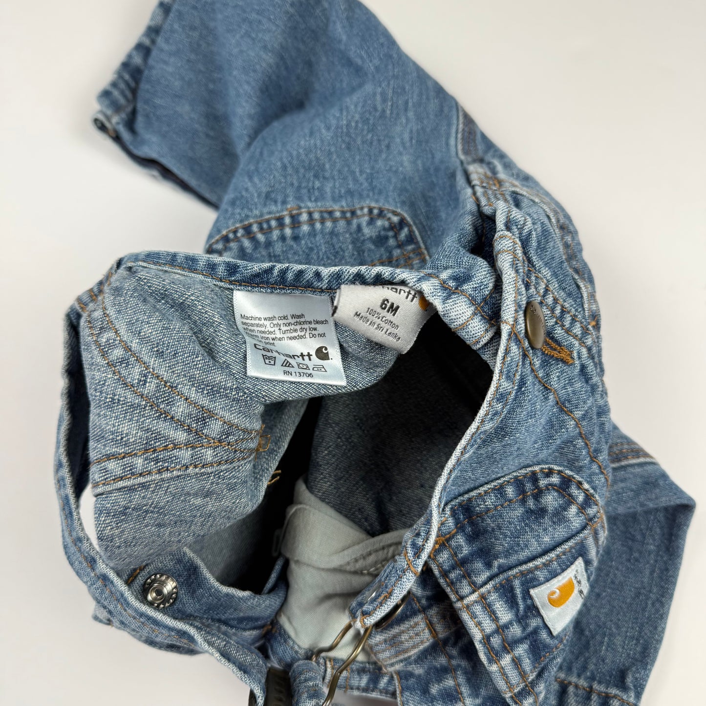 2010 Carhartt Denim Overalls - 6 Months
