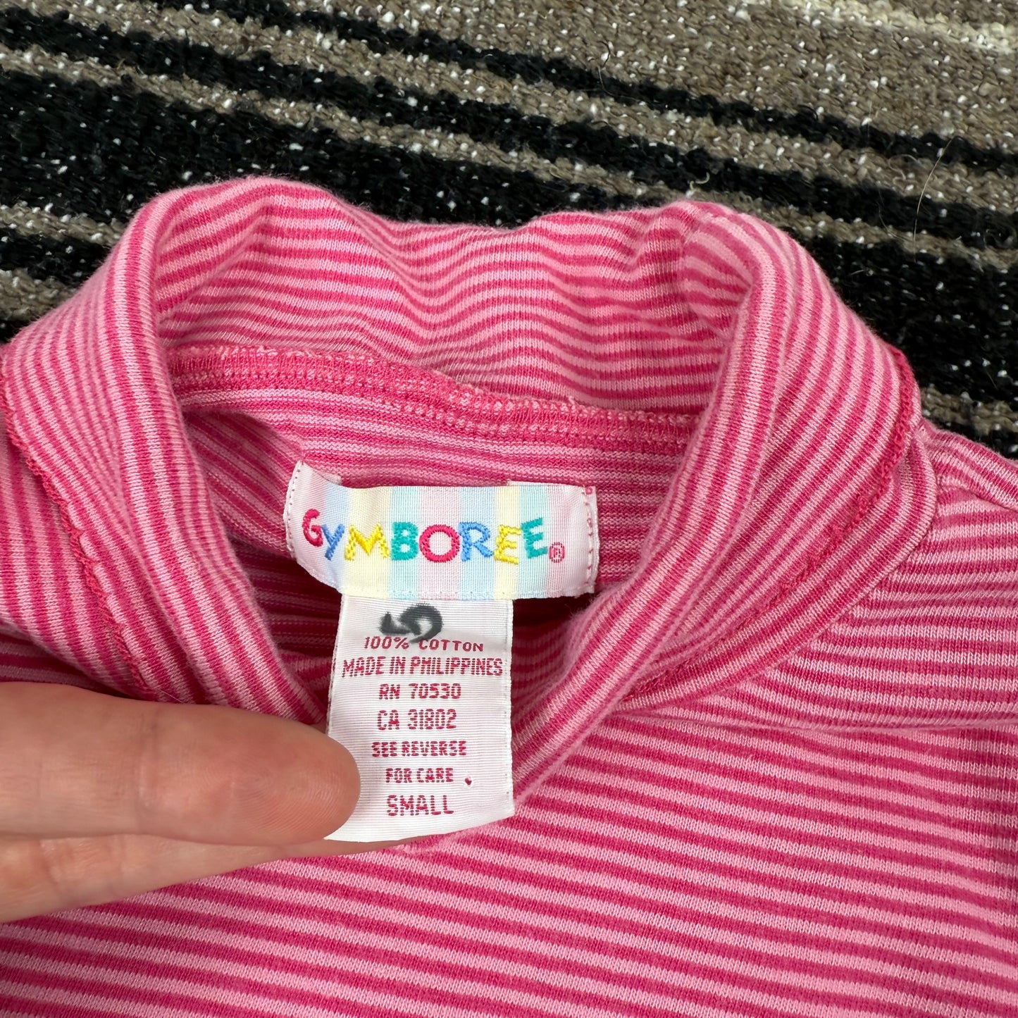 Vintage Gymboree Heart Dress and Striped Turtleneck - Small