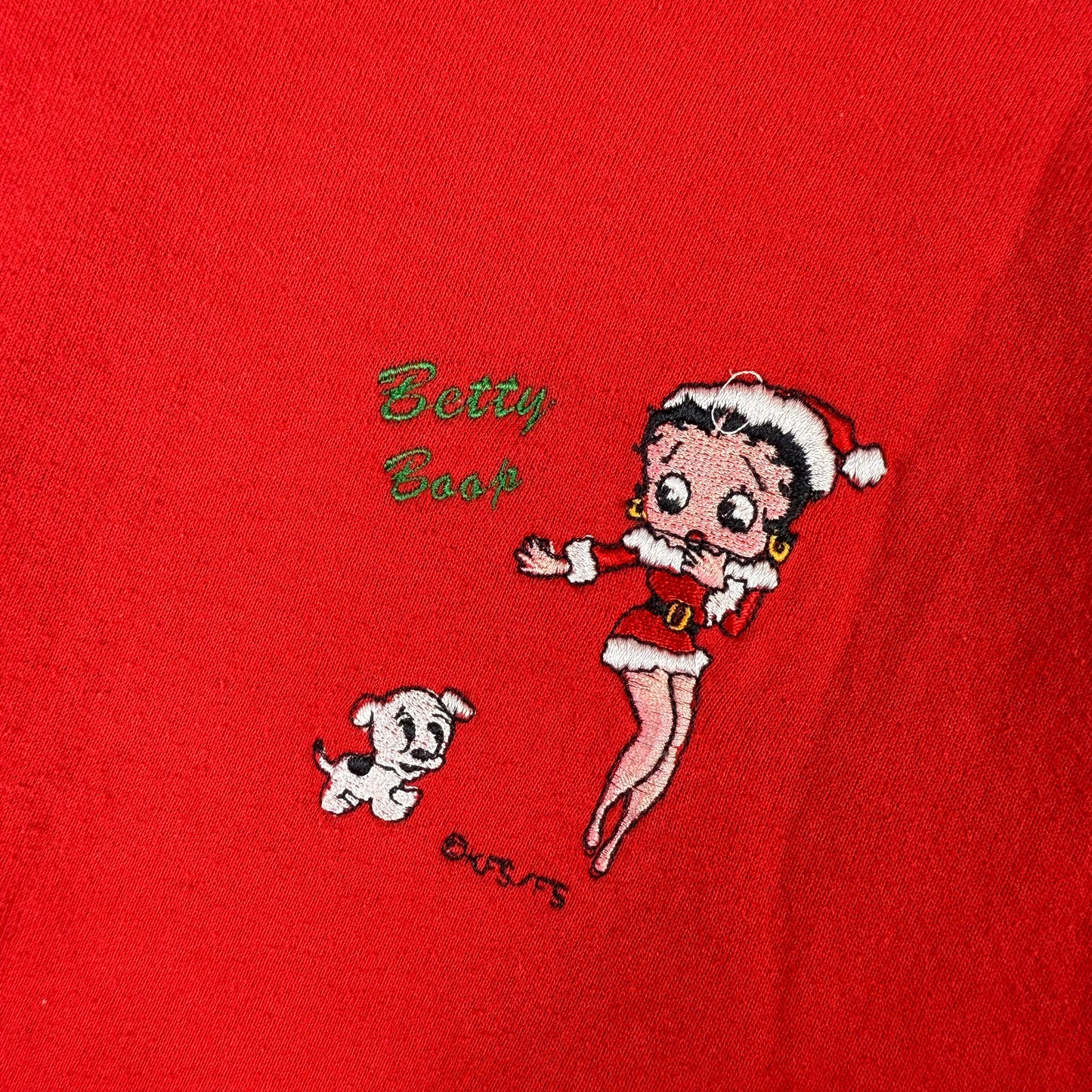 Vintage 1990's Betty Boop Embroidered Christmas Crewneck Sweatshirt - 5T