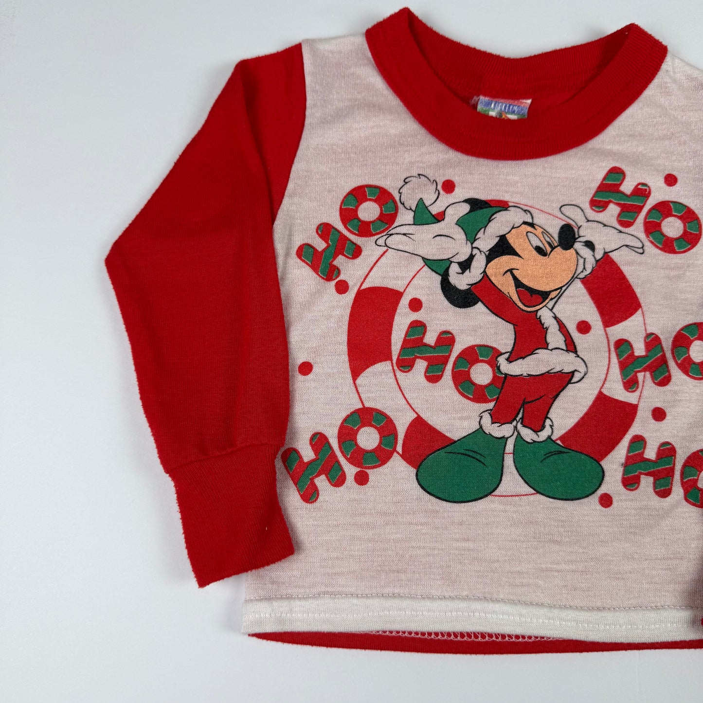 Vintage Mickey Mouse Christmas Pj Shirt - 18 Months