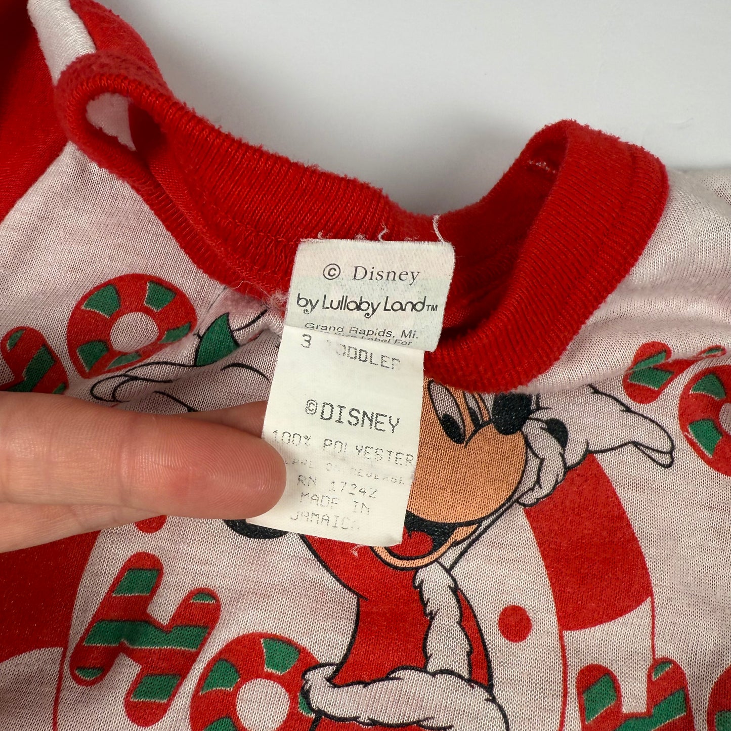 Vintage Mickey Mouse Christmas Pj Shirt - 18 Months