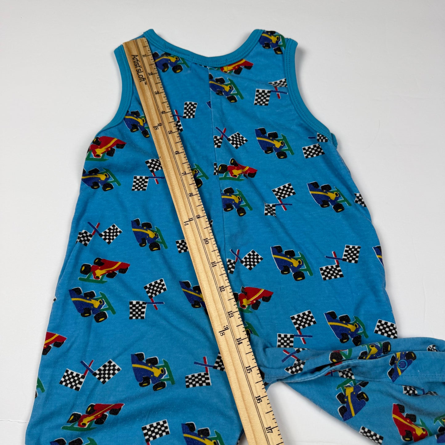 Vintage Small Steps Car Racing Romper - 12 Months