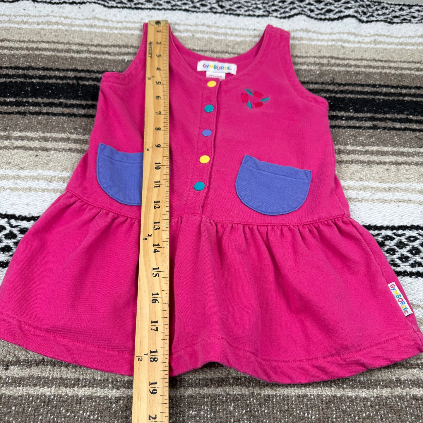 Vintage Gymboree Heart Dress and Striped Turtleneck - Small