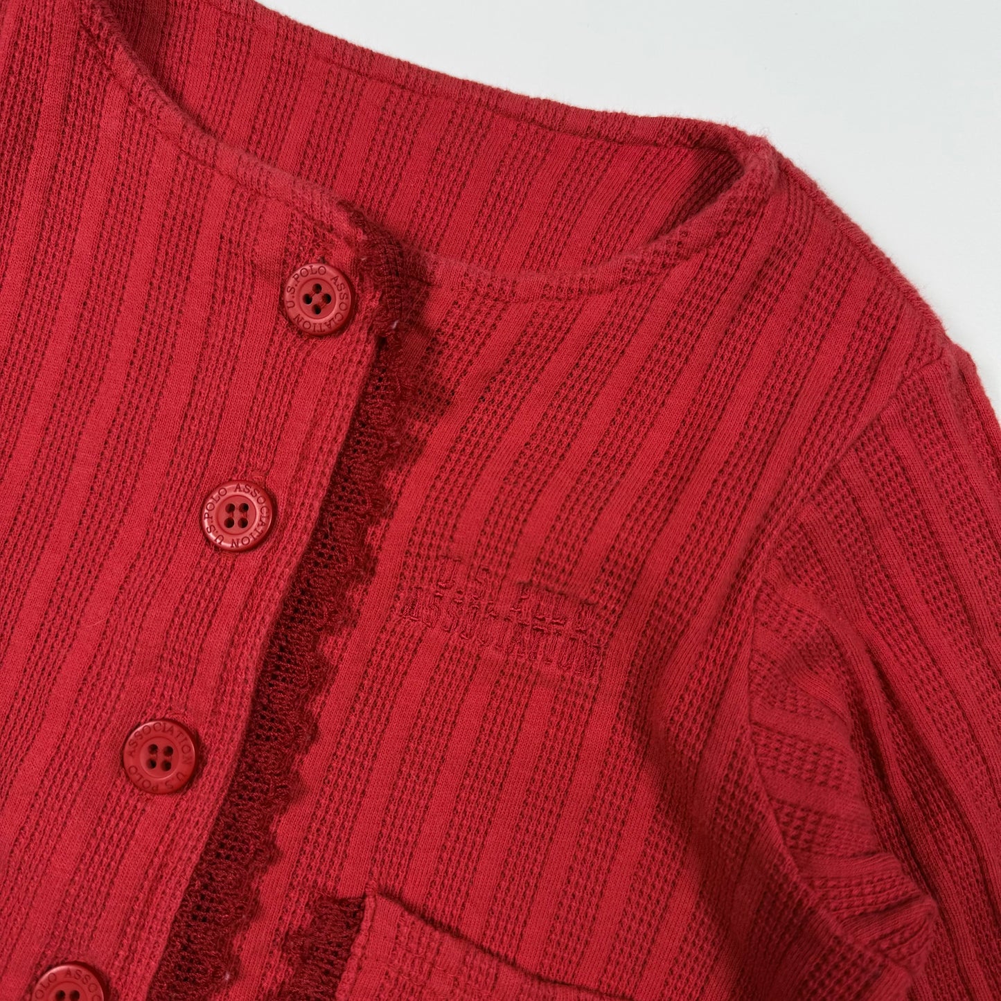 Y2K US Polo Button Down Cardigan - 18 Months