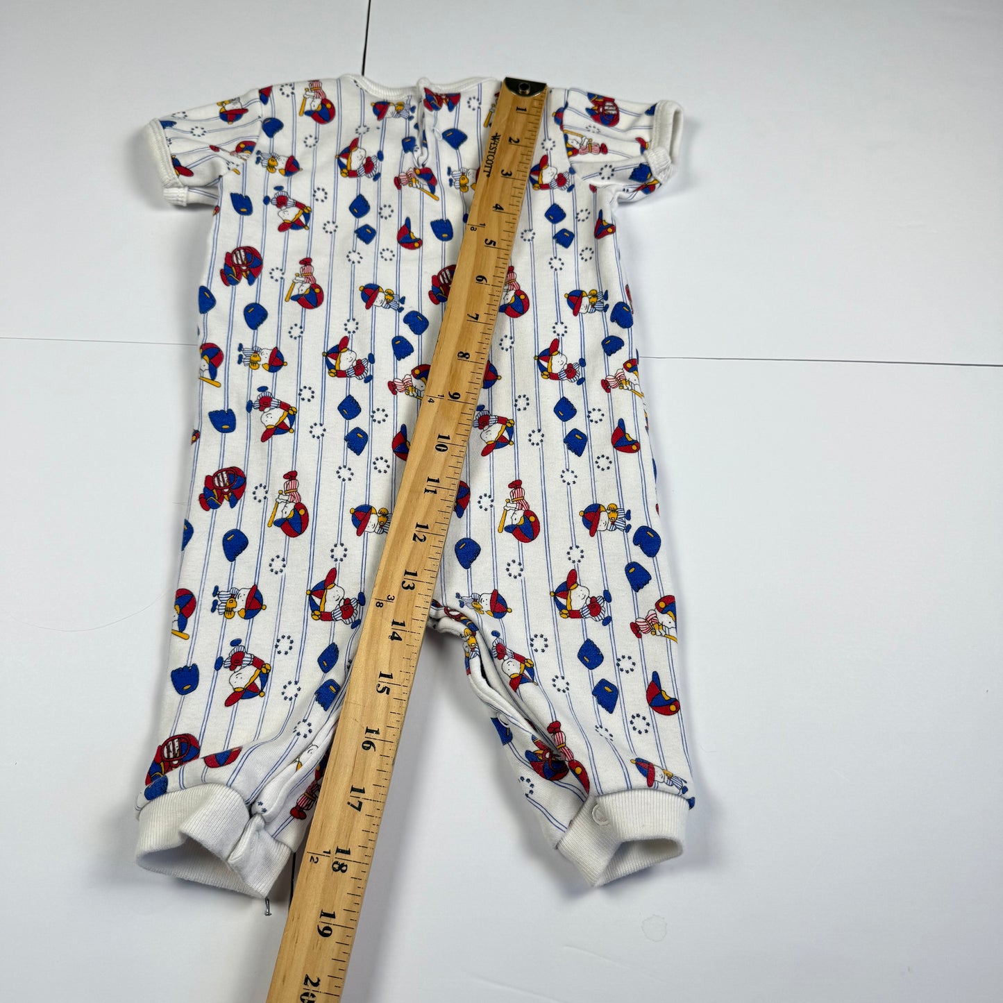 Vintage 1990's Baby Baseball Romper - 3/6 months
