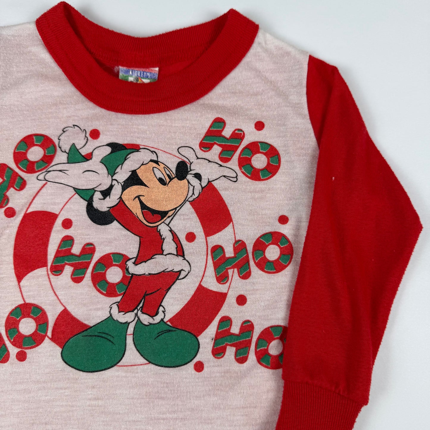 Vintage Mickey Mouse Christmas Pj Shirt - 18 Months