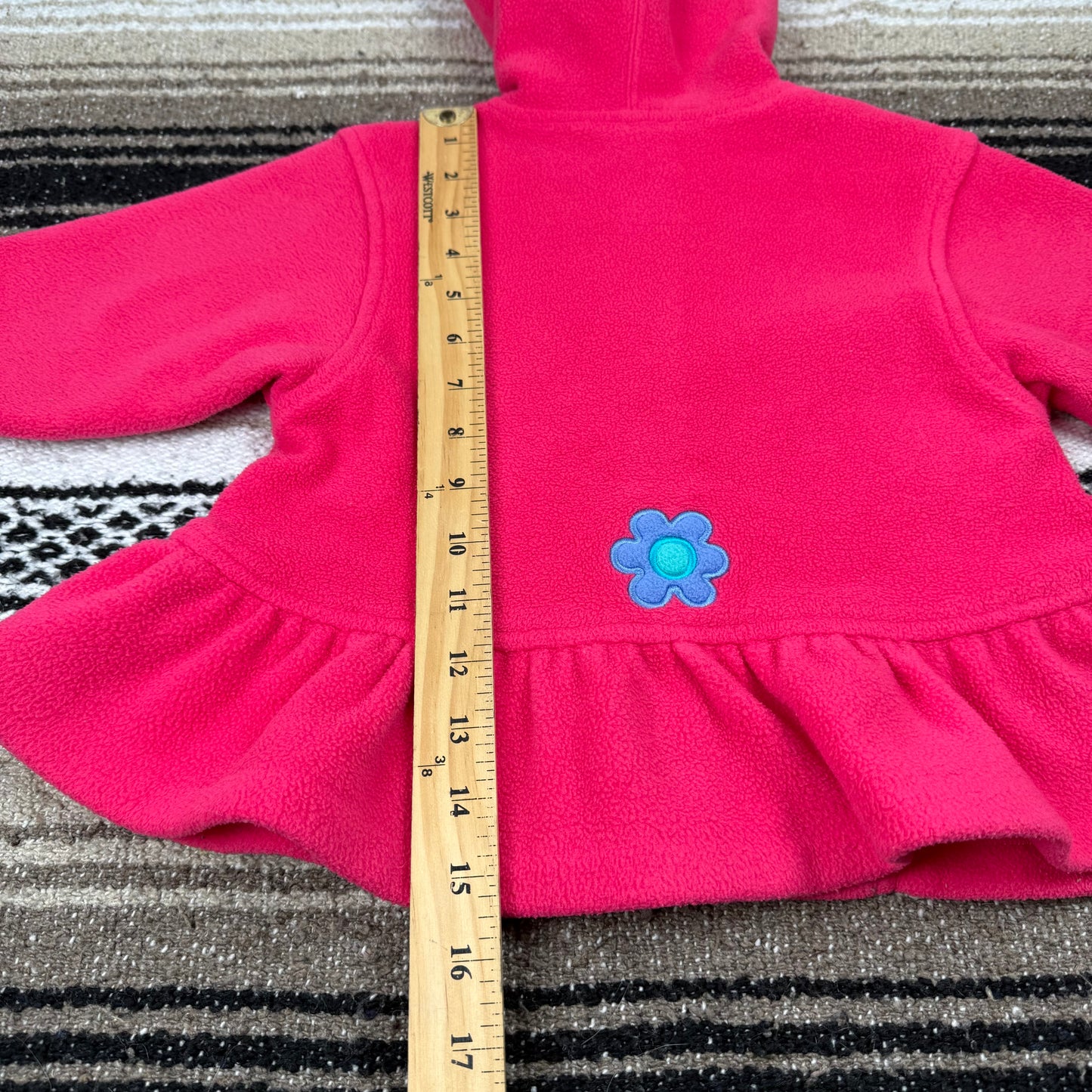 Vintage Gymboree Fleece Flower Jacket and Hat Set - Small