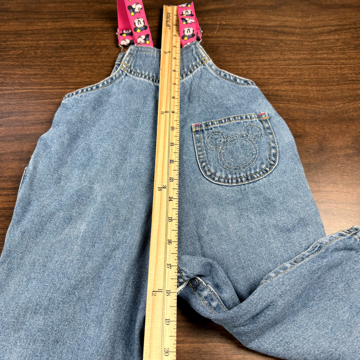 Vintage Minnie Mouse Denim Overalls - 18 Months