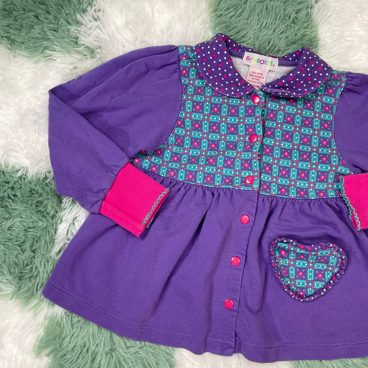 Vintage Gymboree Purple Floral Shirt - Medium