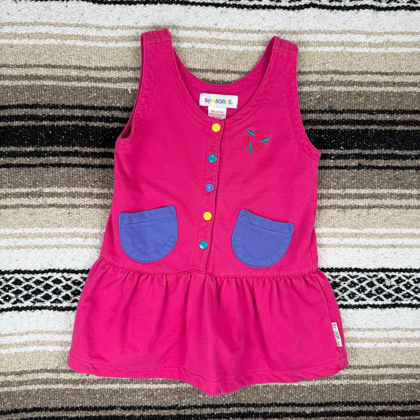 Vintage Gymboree Heart Dress and Striped Turtleneck - Small