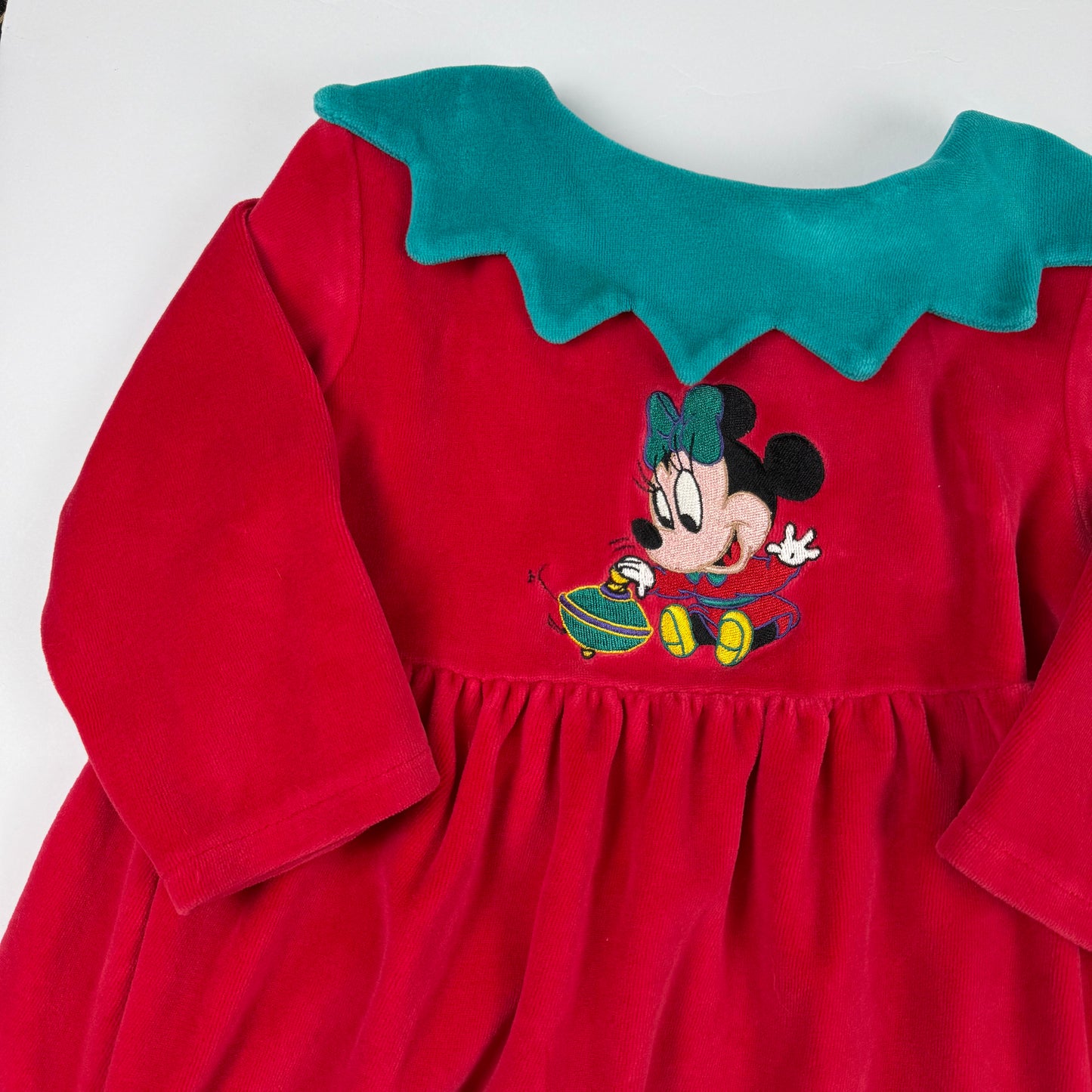 Vintage Velour Minnie Christmas Dress - 2T