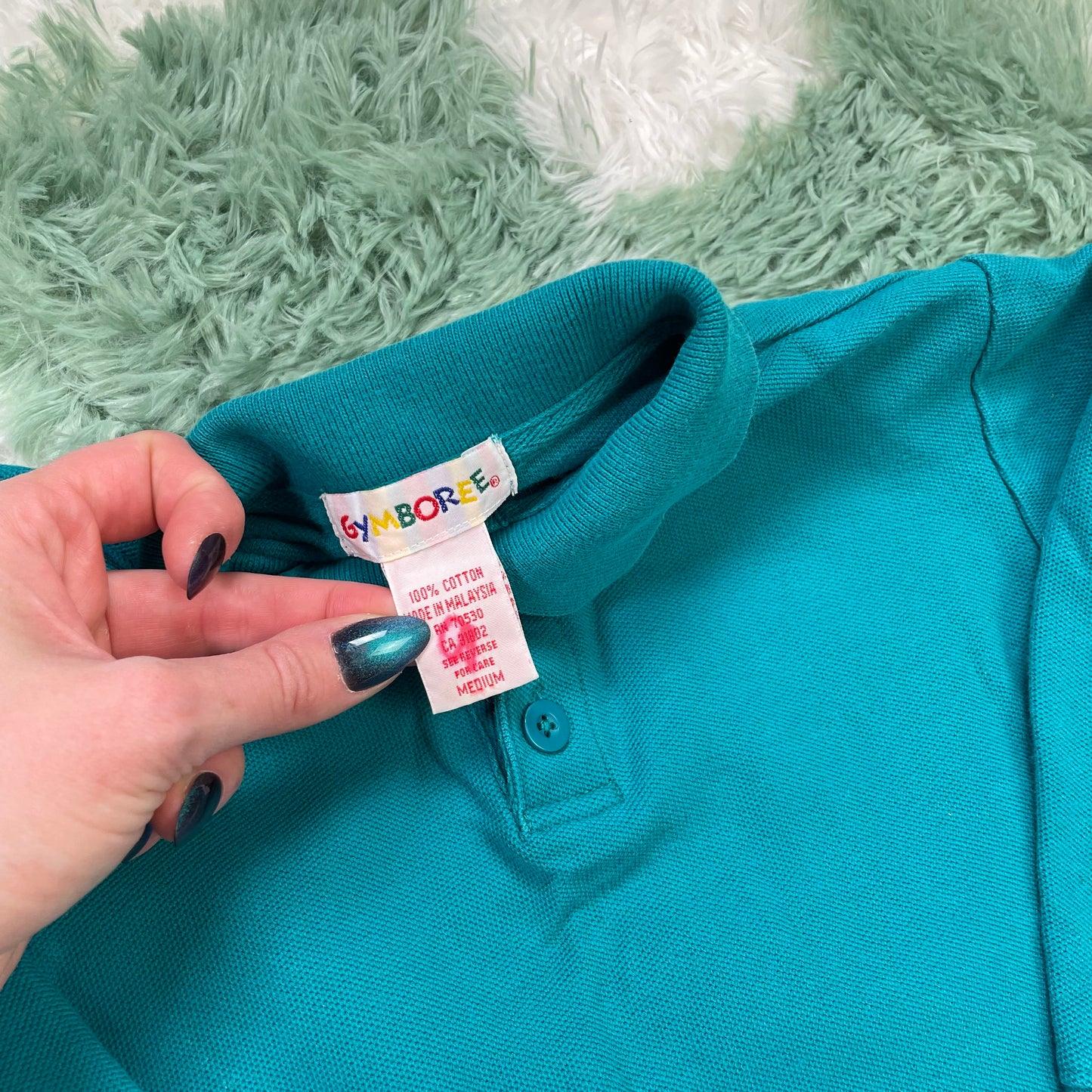 Vintage Gymboree Teal Collared Shirt - Medium