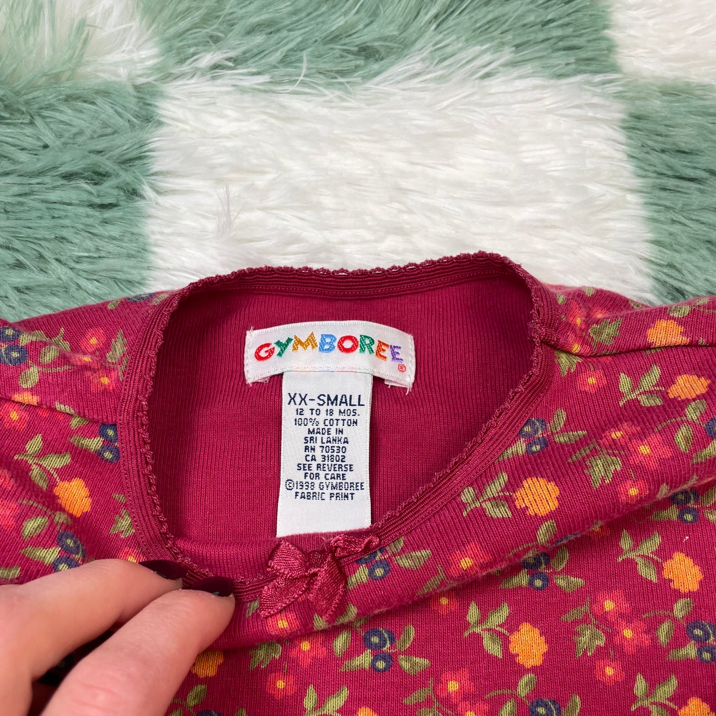 Vintage Gymboree Floral Onesie - XX Small