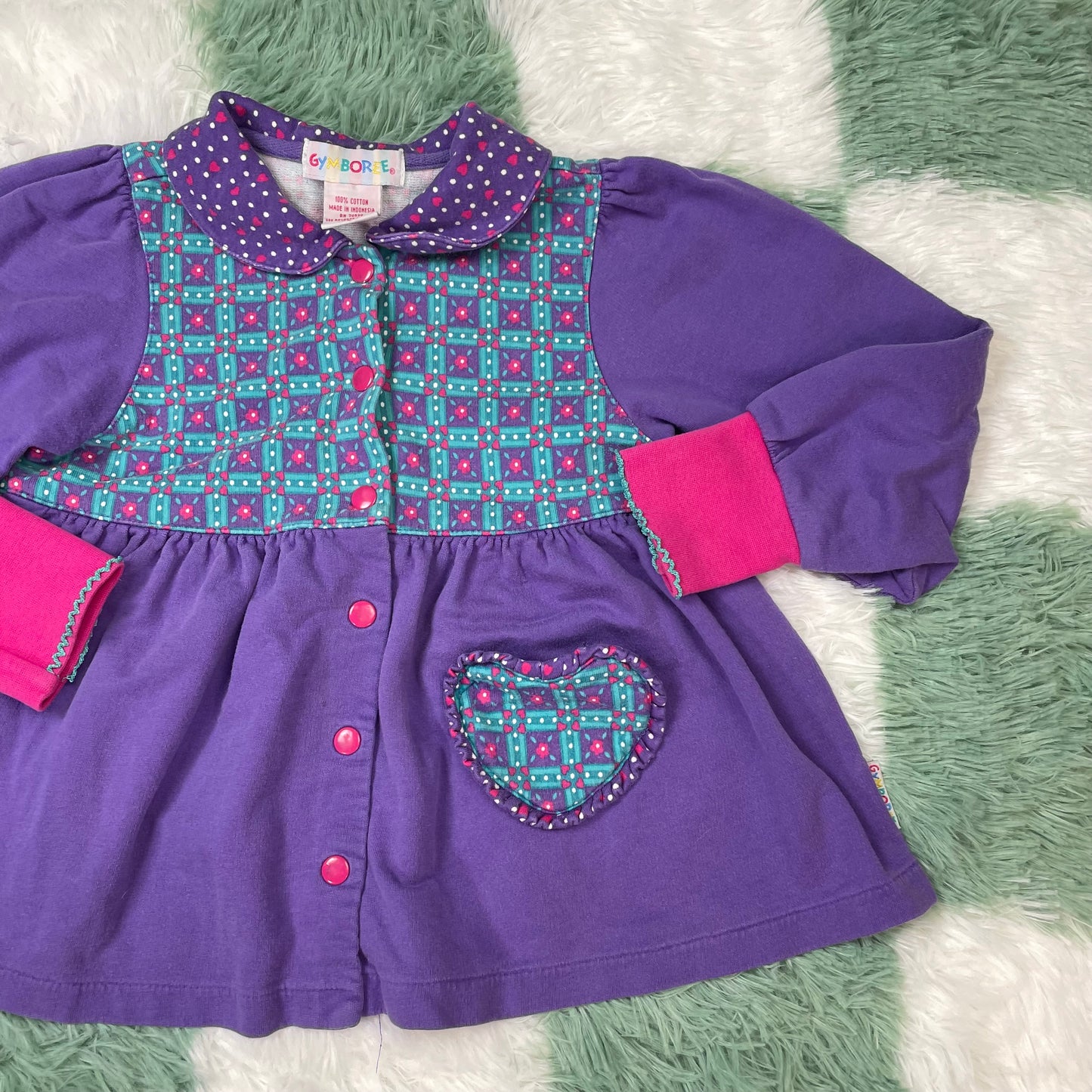 Vintage Gymboree Purple Floral Shirt - Medium