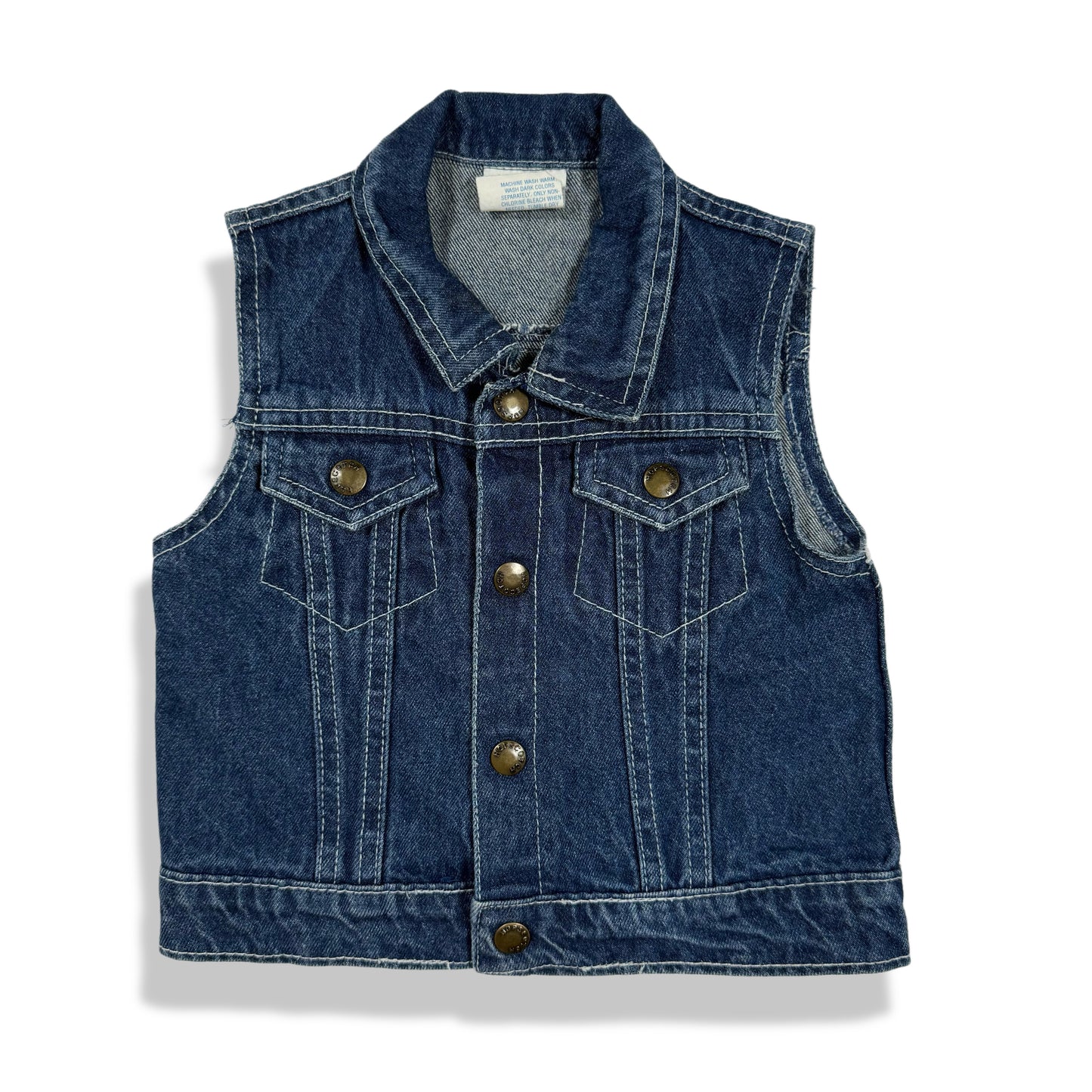 Vintage Hopscotch Denim Vest - Size 18 Months