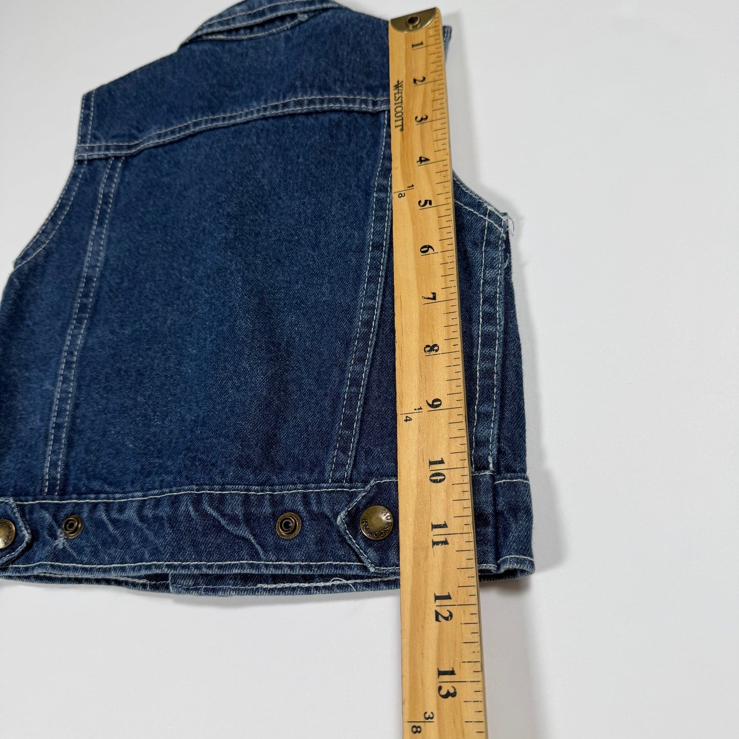 Vintage Hopscotch Denim Vest - Size 18 Months