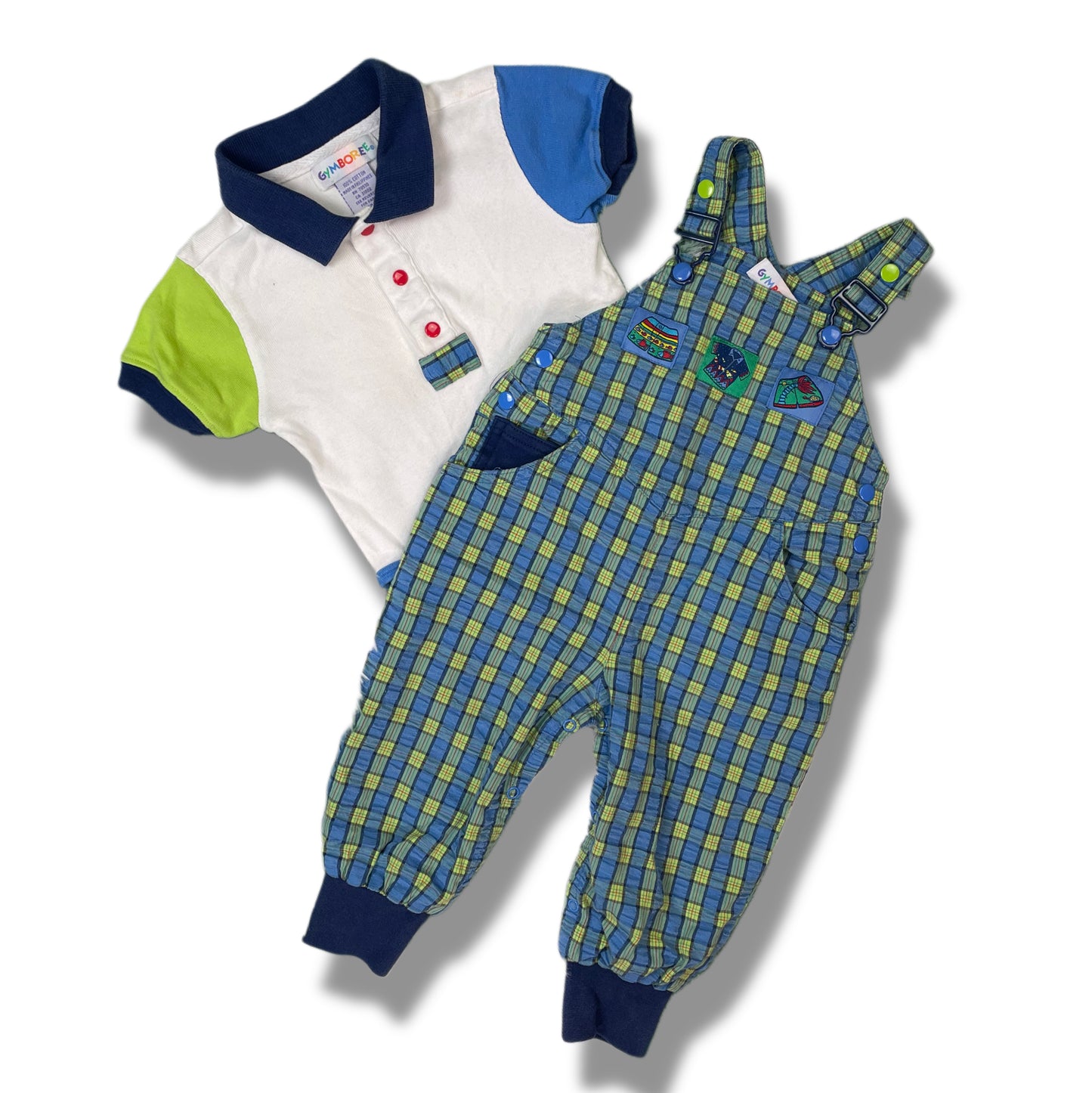 Vintage Gymboree Plaid Romper and Shirt Set - Infant