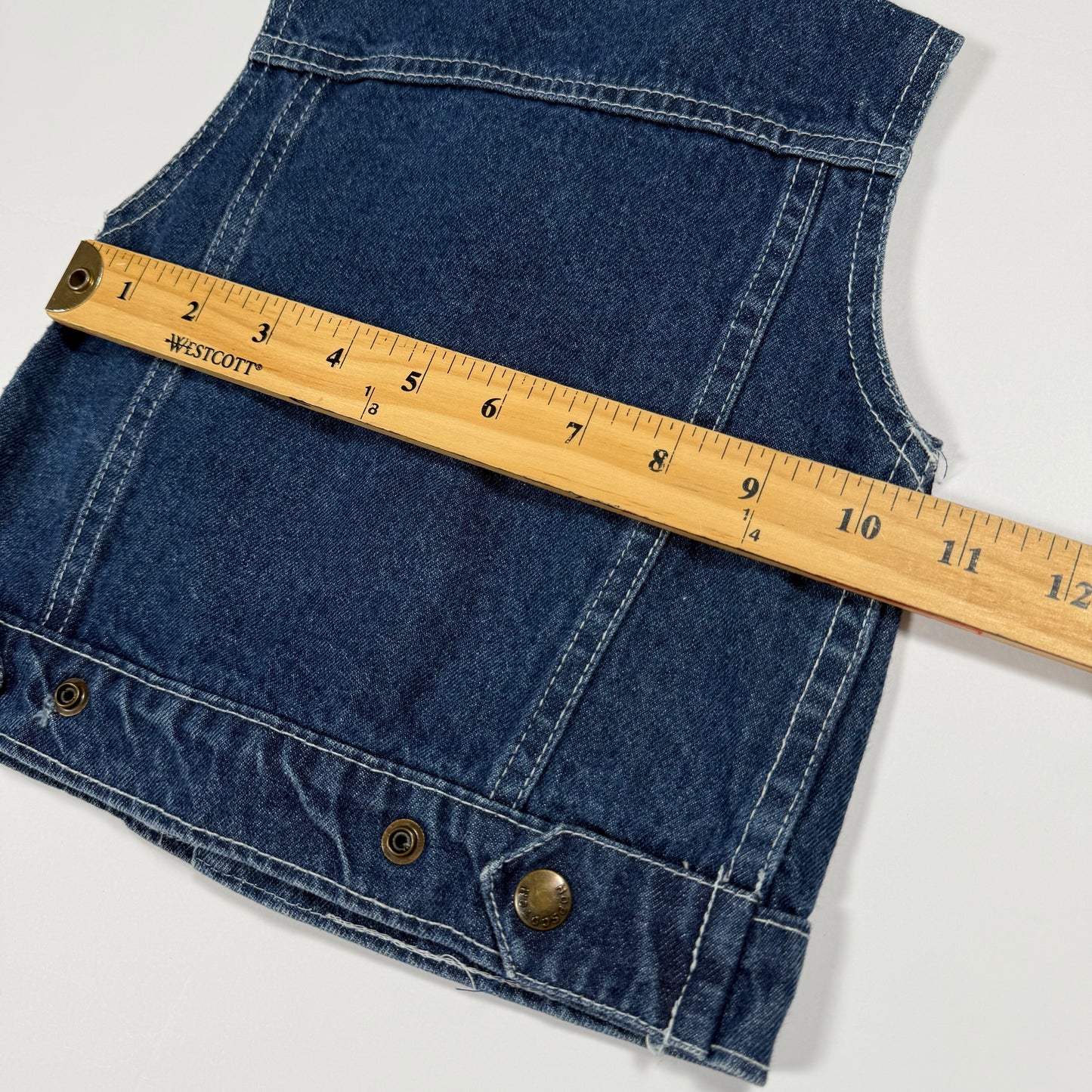 Vintage Hopscotch Denim Vest - Size 18 Months