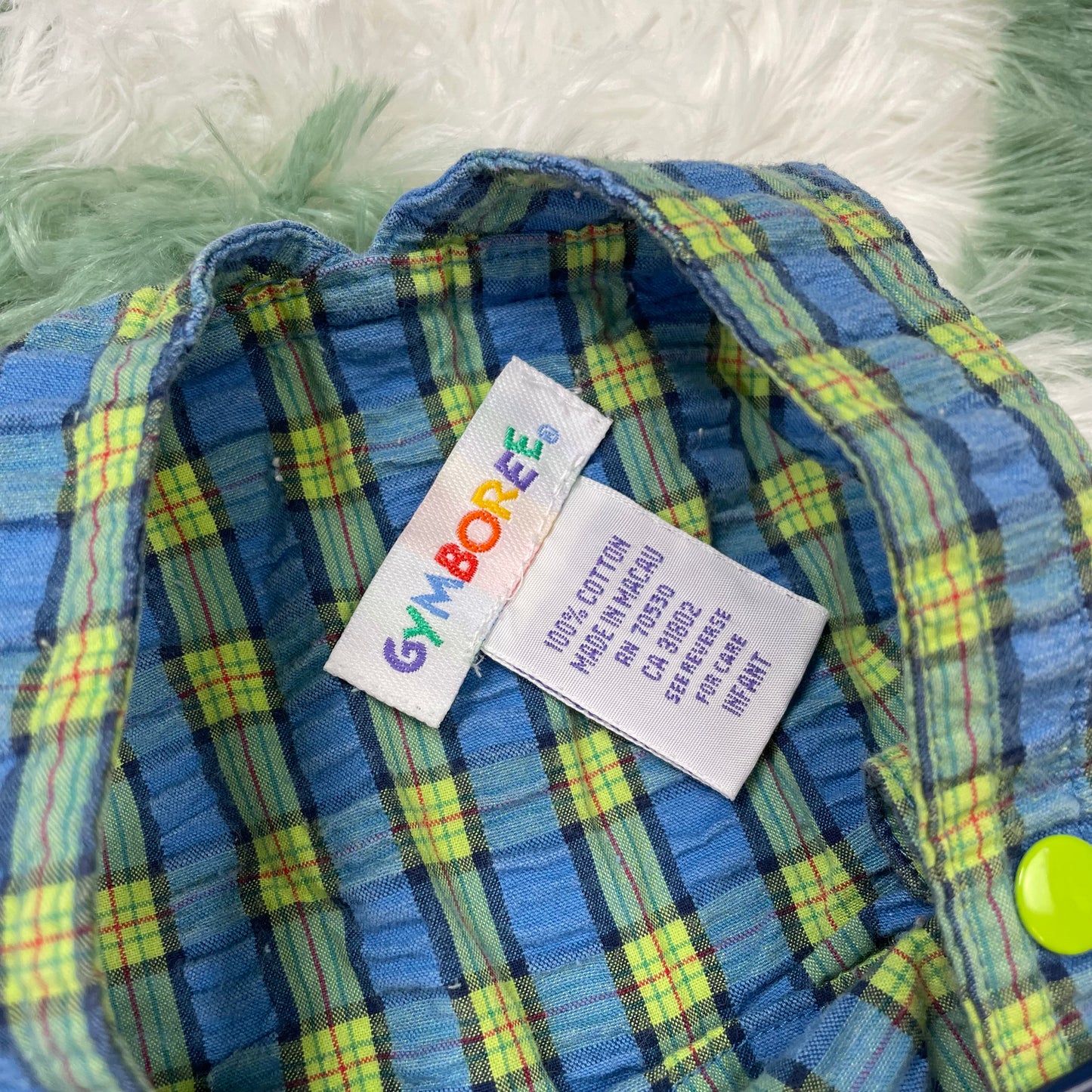 Vintage Gymboree Plaid Romper and Shirt Set - Infant