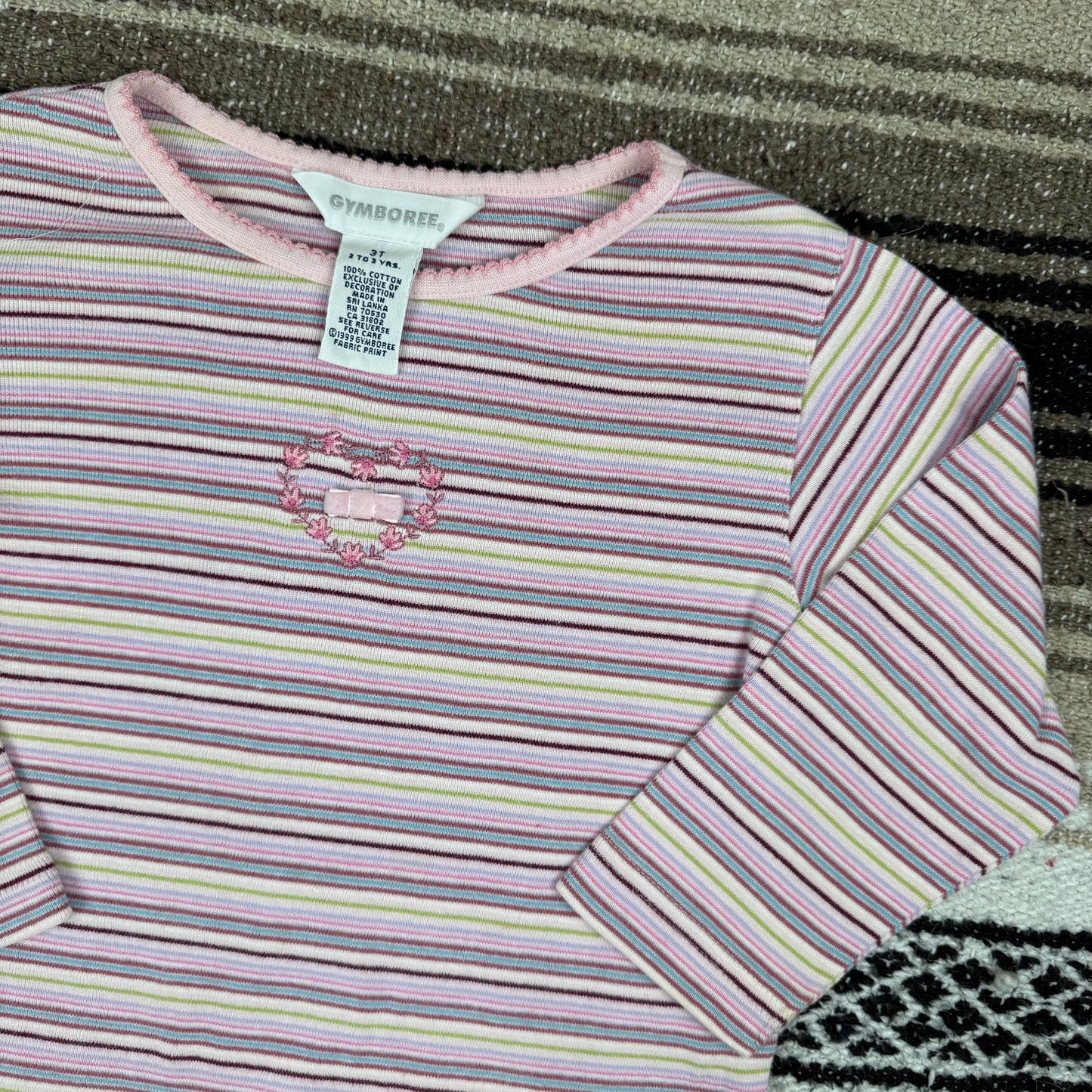 Vintage 1990's Gymboree Striped Two Piece Set - 3T