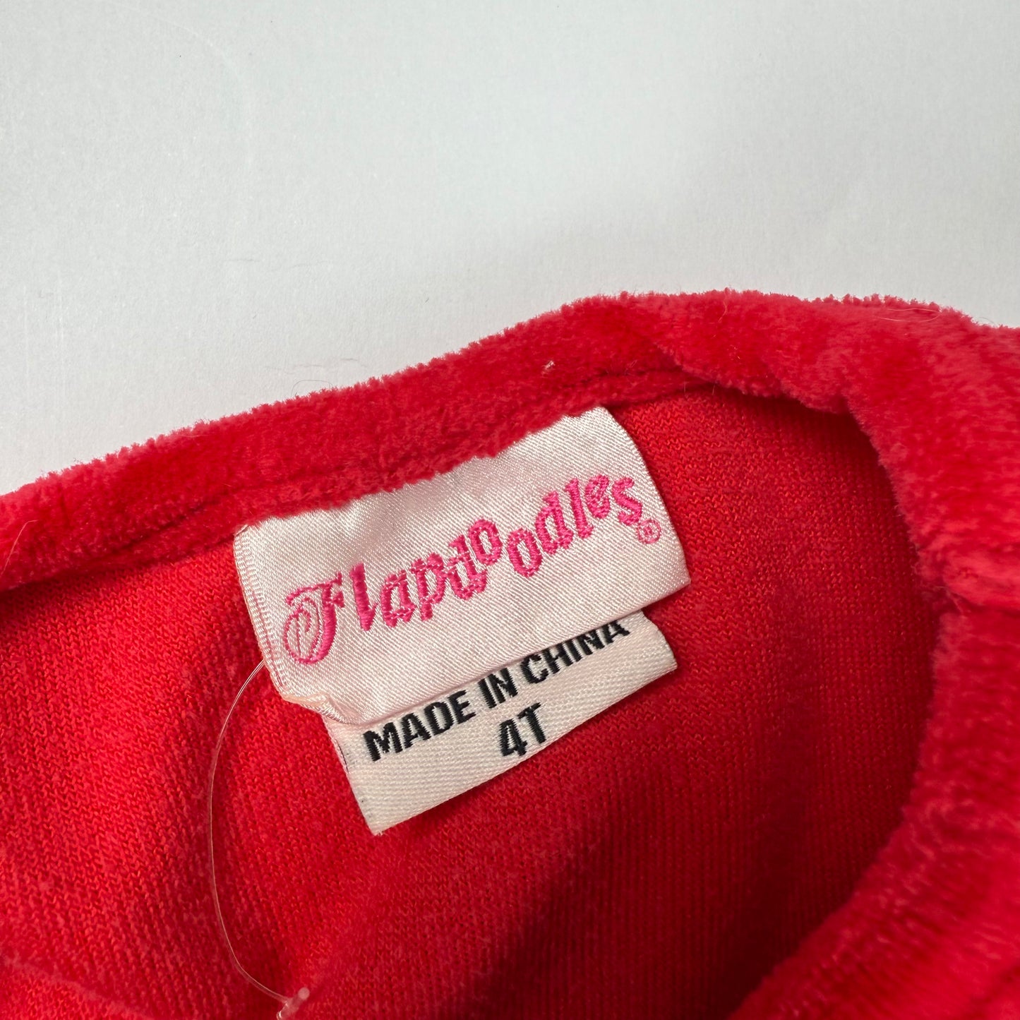 Vintage Y2K Flapadoodles Velour Dress - 4T