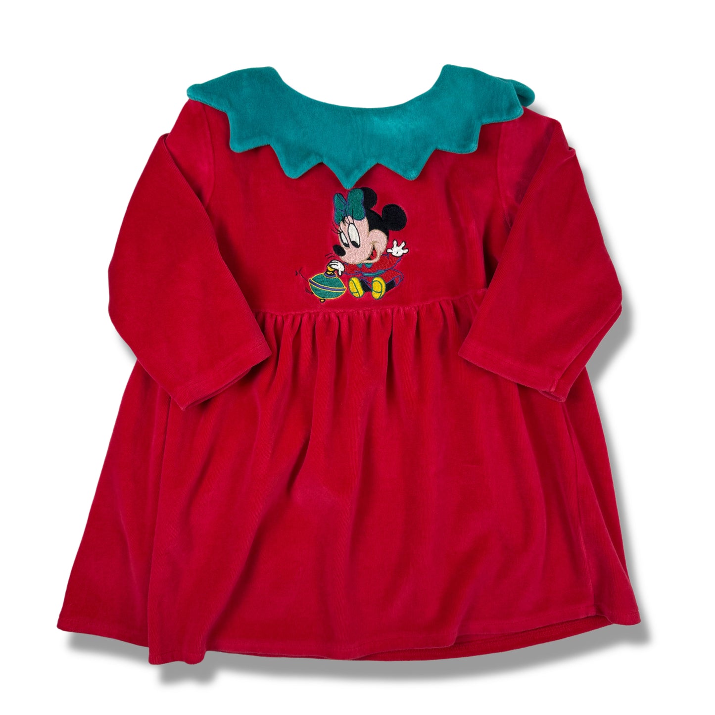 Vintage Velour Minnie Christmas Dress - 2T