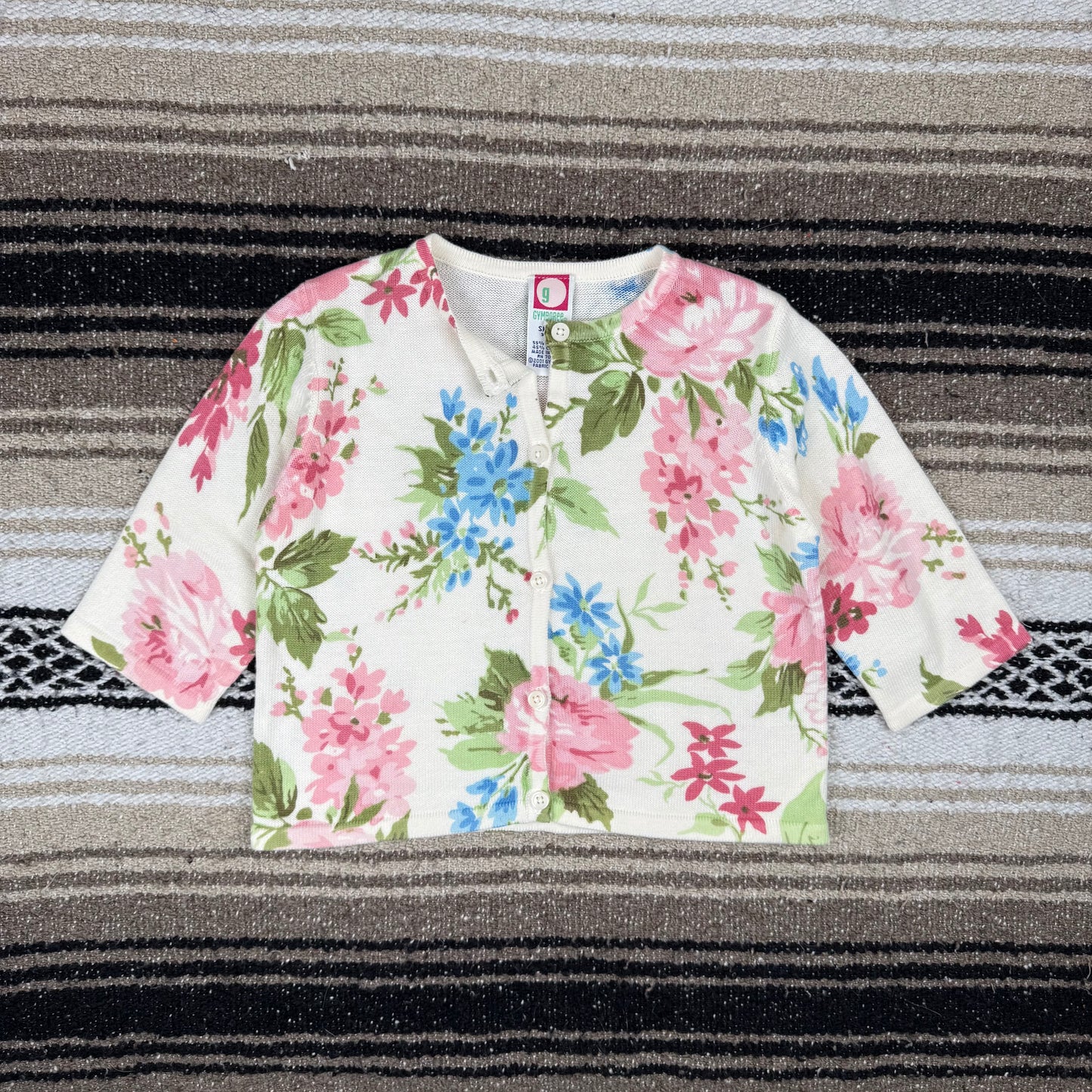 2001 Gymboree Floral Dress and Sweater Set - 3T