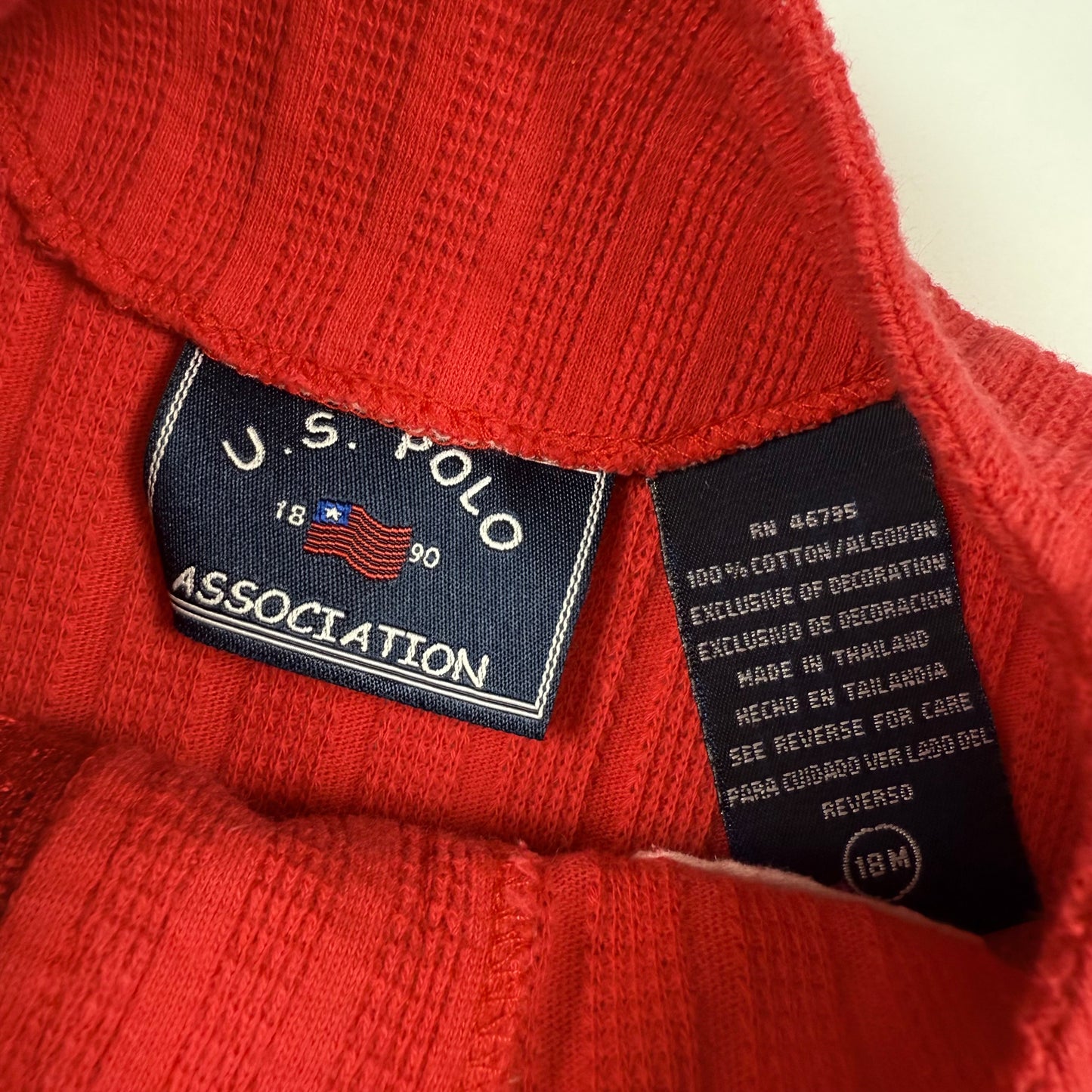 Y2K US Polo Button Down Cardigan - 18 Months
