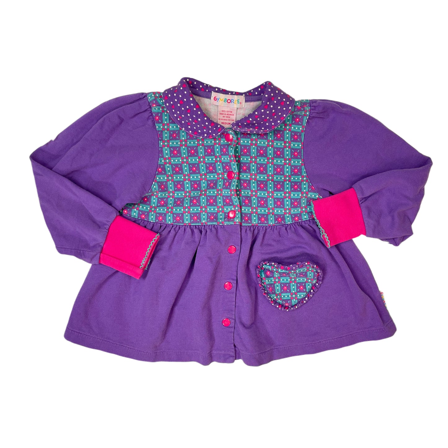Vintage Gymboree Purple Floral Shirt - Medium
