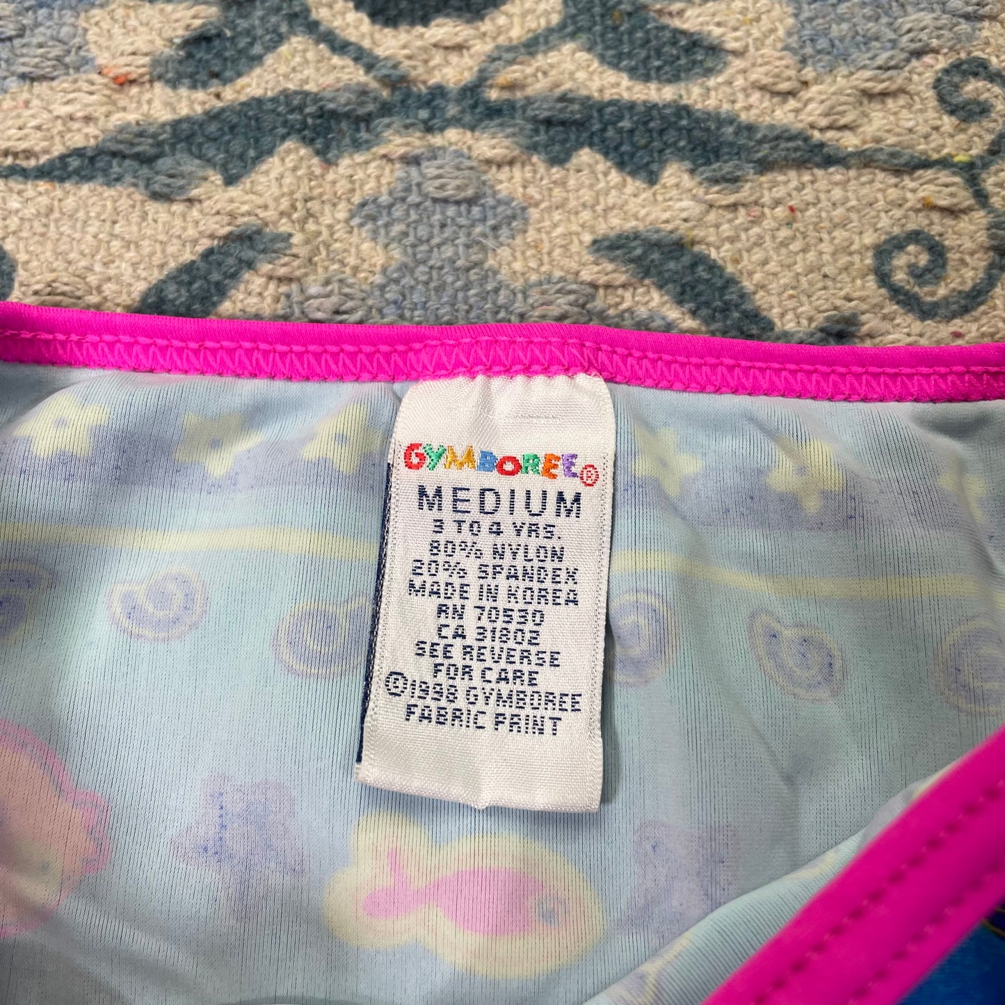 Vintage Gymboree Ocean Fish Two Piece Swim Suit - Medium