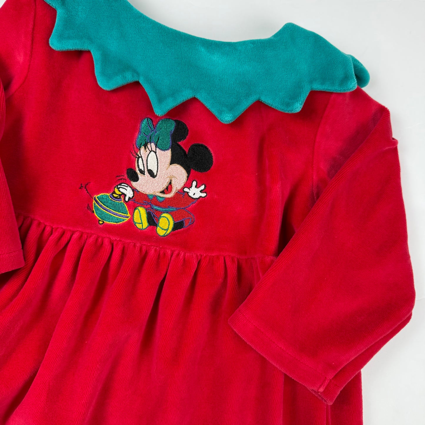 Vintage Velour Minnie Christmas Dress - 2T