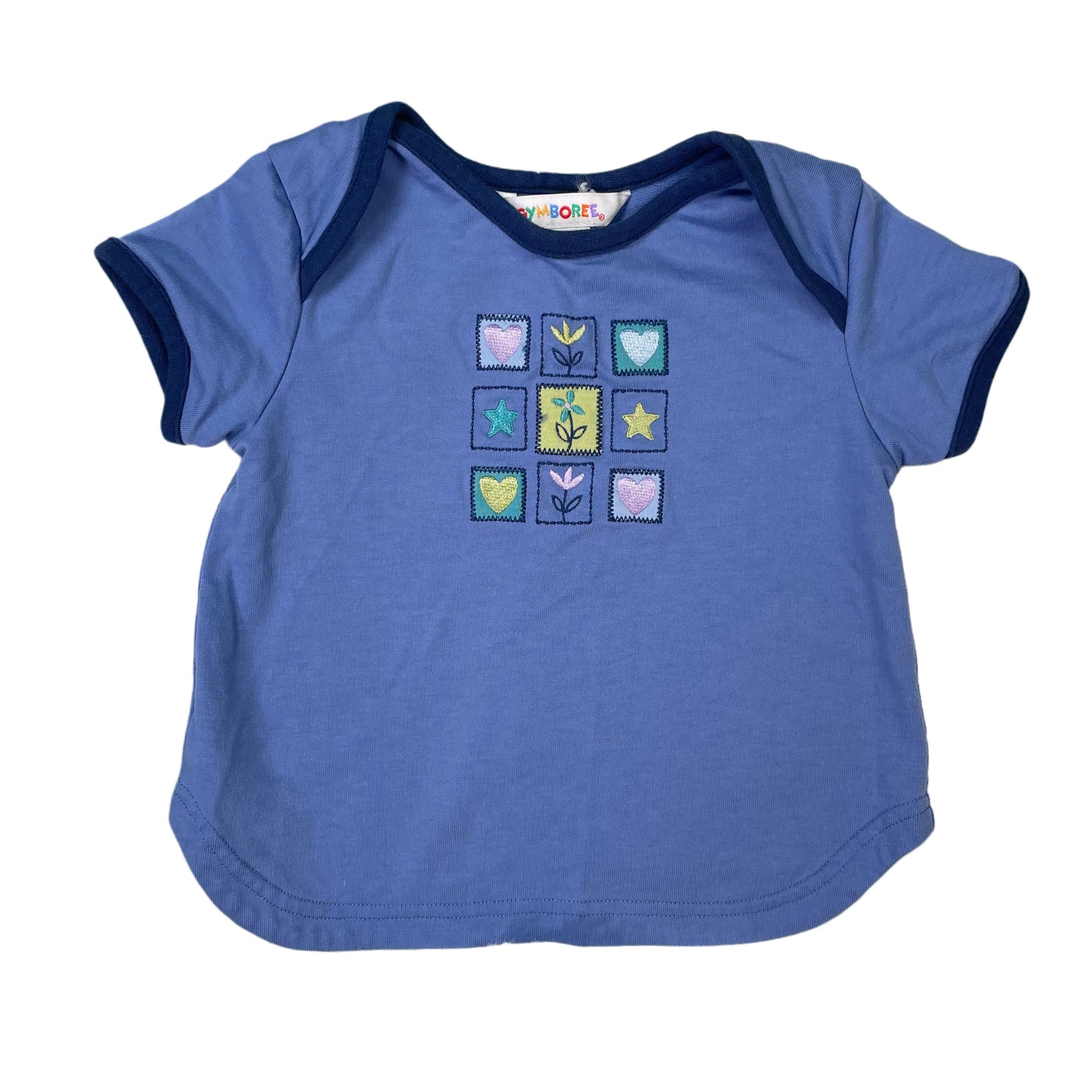 Vintage Gymboree Light Blue Flower Heart Shirt - Small