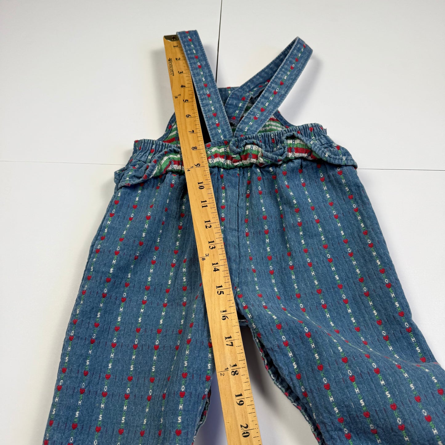 Vintage Oshkosh B'Gosh Spell Out Bubble Overalls Romper - 24 Months