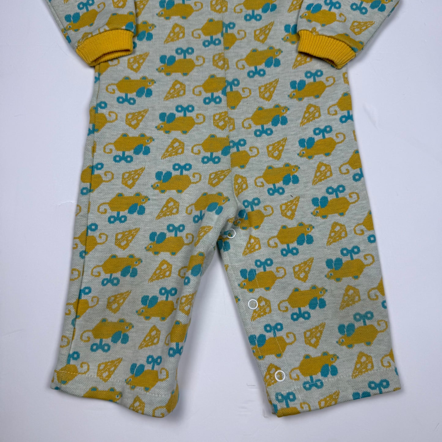 Vintage 1960's Health Tex Cheese Mouse Romper - 12 Months