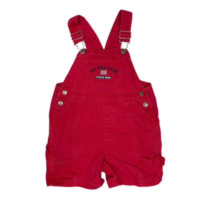 Y2K Polo Red Shortalls - 4T