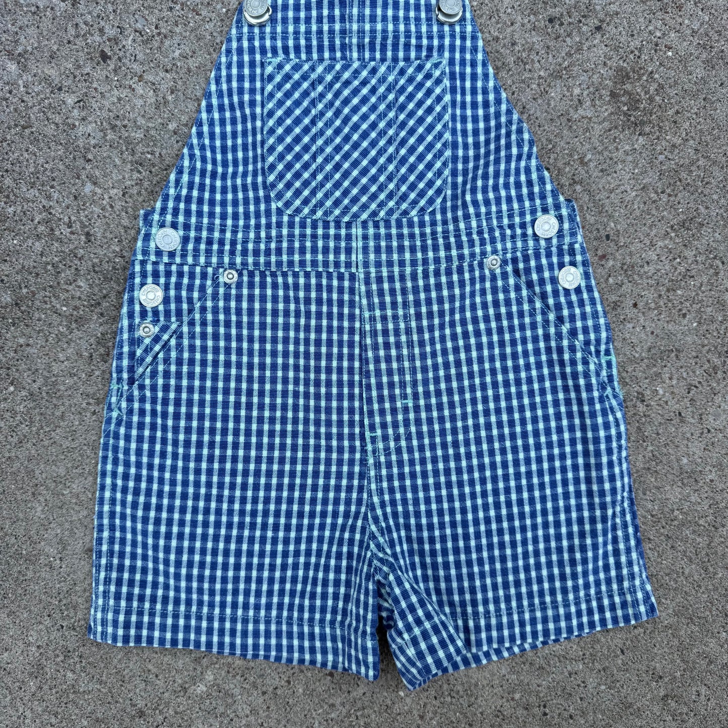 Vintage Y2K Cherokee Gingham Shortalls - 3T