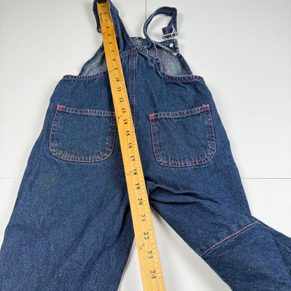 Vintage Toddler Y2K Floral Denim Embroidered Overalls - 4T