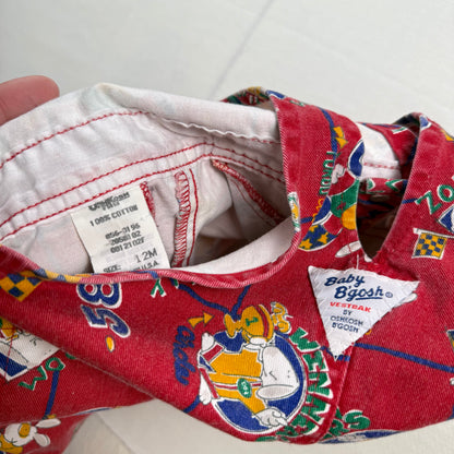 Vintage Oshkosh B'Gosh Racing Winner Overalls - 12 Months