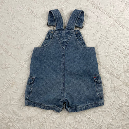 Y2K Cars Lightning McQueen Denim Shortalls - 18 Months