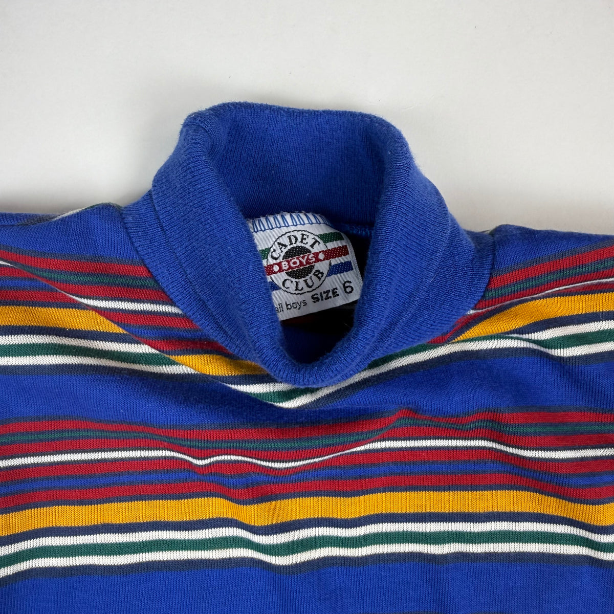 Vintage Cadet Club Striped Turtleneck Shirt - 3/4T