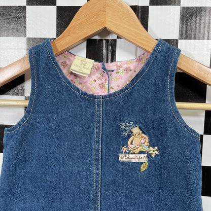 Y2K Classic Pooh Denim Dress - 24 Months